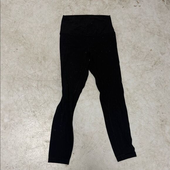 Black High-Waisted Leggings LULULEMON - Black Leggings Size 4 - Picture 1 of 2